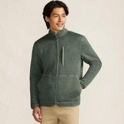 Gefütterte Strickfleece-Jacke für Herren