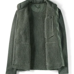 Gefütterte Strickfleece-Jacke für Herren