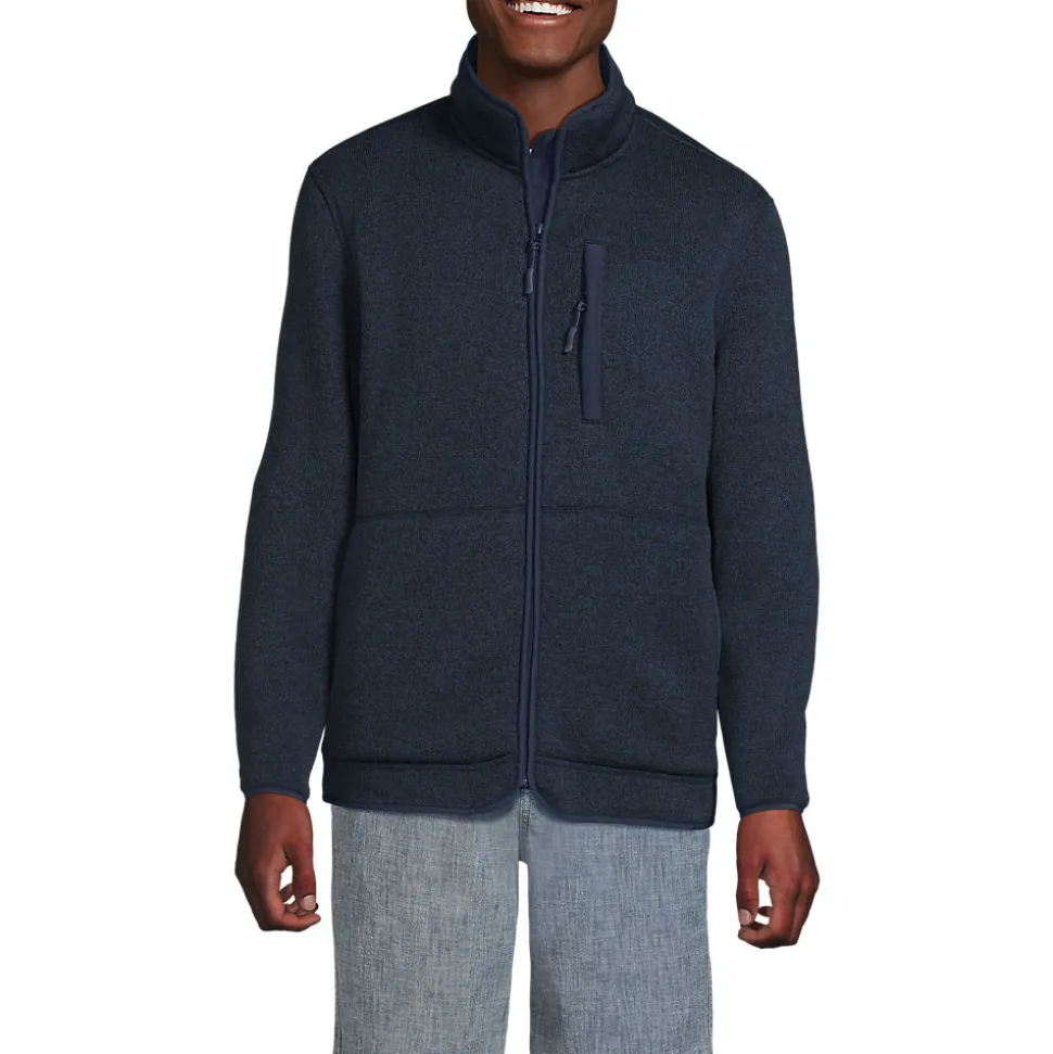 Gefütterte Strickfleece-Jacke für Herren