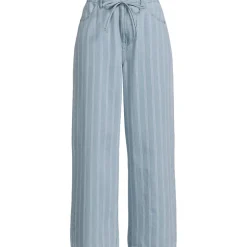 Gemusterte 7/8-Jeans mit weitem Bein High Waist