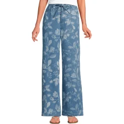 Gemusterte Jeans mit weitem Bein High Waist