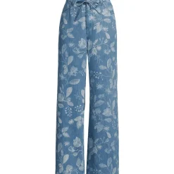 Gemusterte Jeans mit weitem Bein High Waist