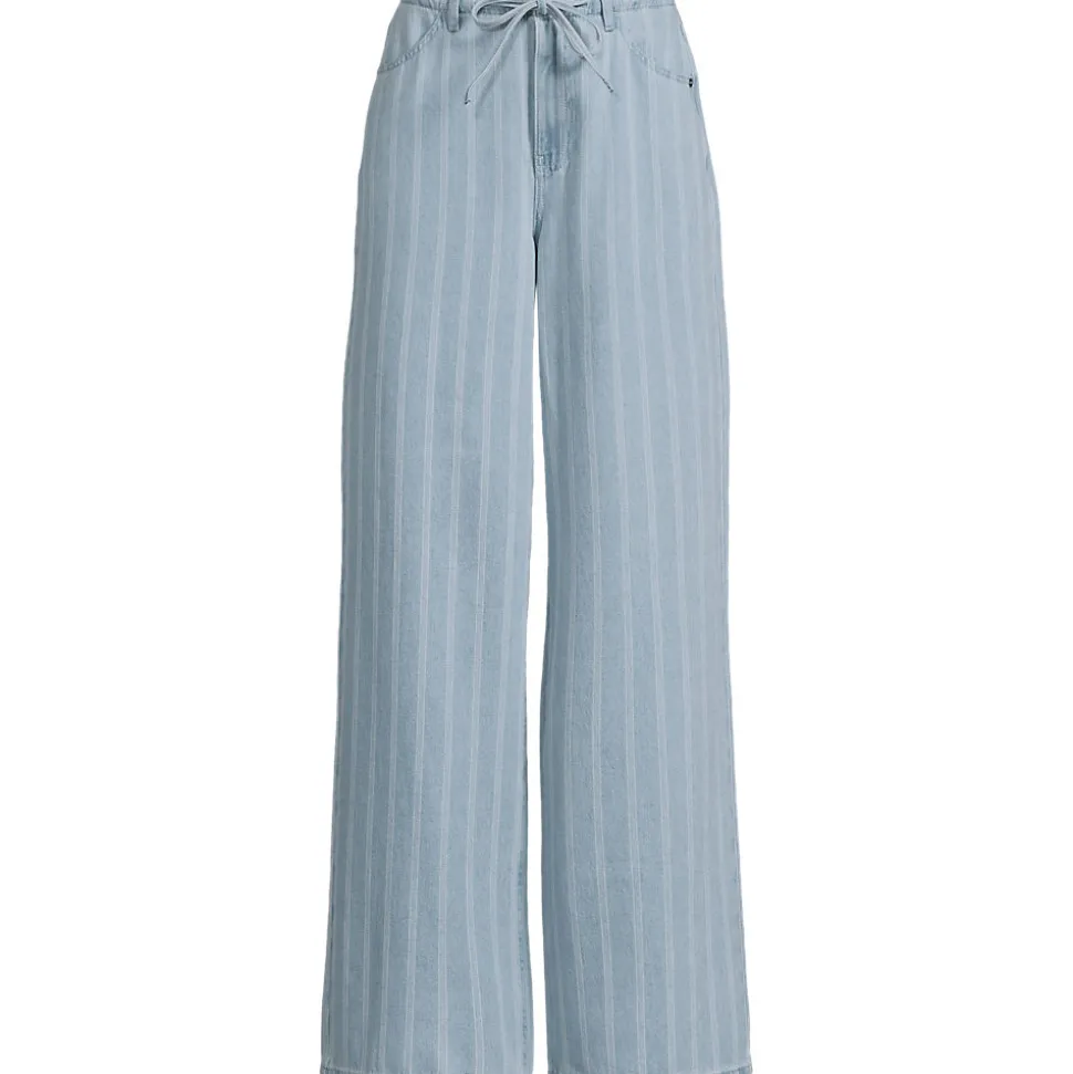Gemusterte Jeans mit weitem Bein High Waist