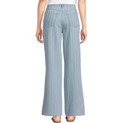 Gemusterte Jeans mit weitem Bein High Waist