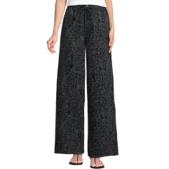 Gemusterte Jeans mit weitem Bein High Waist