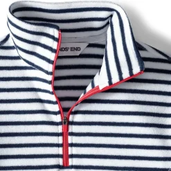 Gemusterter Fleece-Pullover mit Reißverschluss für Damen