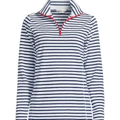 Gemusterter Fleece-Pullover mit Reißverschluss für Damen