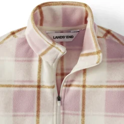 Gemusterter Fleece-Pullover mit Reißverschluss für Damen