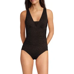 Gemusterter Shape-Badeanzug mit V-Ausschnitt SLENDER