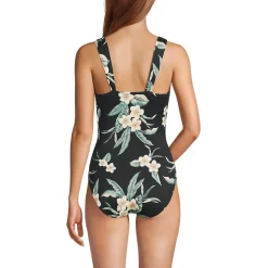 Gemusterter Shape-Badeanzug mit V-Ausschnitt SLENDER