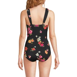 Gemusterter Shape-Badeanzug mit V-Ausschnitt SLENDER