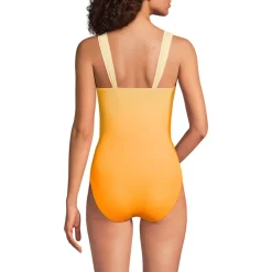 Gemusterter Shape-Badeanzug mit V-Ausschnitt SLENDER