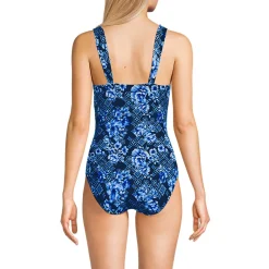 Gemusterter Shape-Badeanzug mit V-Ausschnitt SLENDER