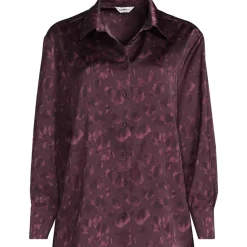 Gemusterte Satinbluse für Damen