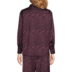 Gemusterte Satinbluse für Damen