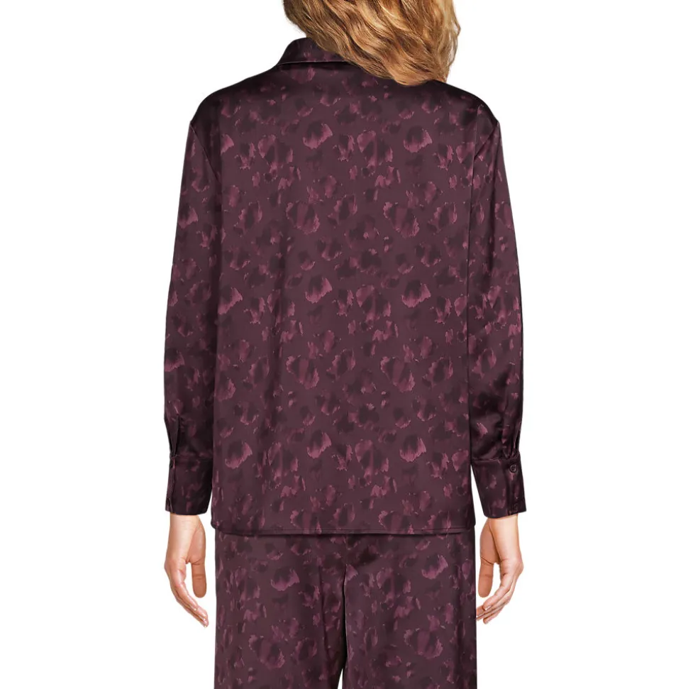 Gemusterte Satinbluse für Damen