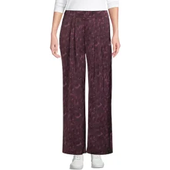 Gemusterte Satinhose für Damen