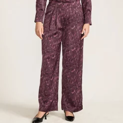 Gemusterte Satinhose für Damen