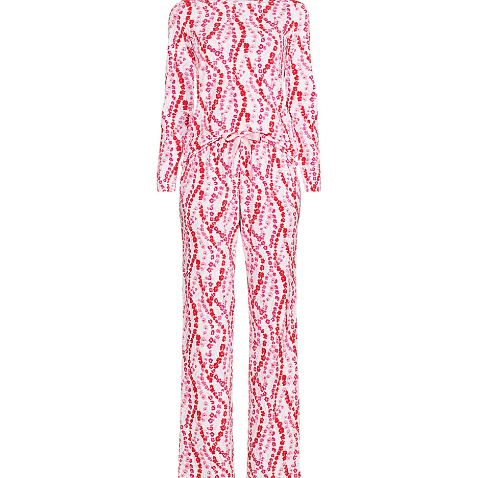 Gemustertes Pyjama-Set aus Baumwoll-Jersey für Damen in Petite-Größe