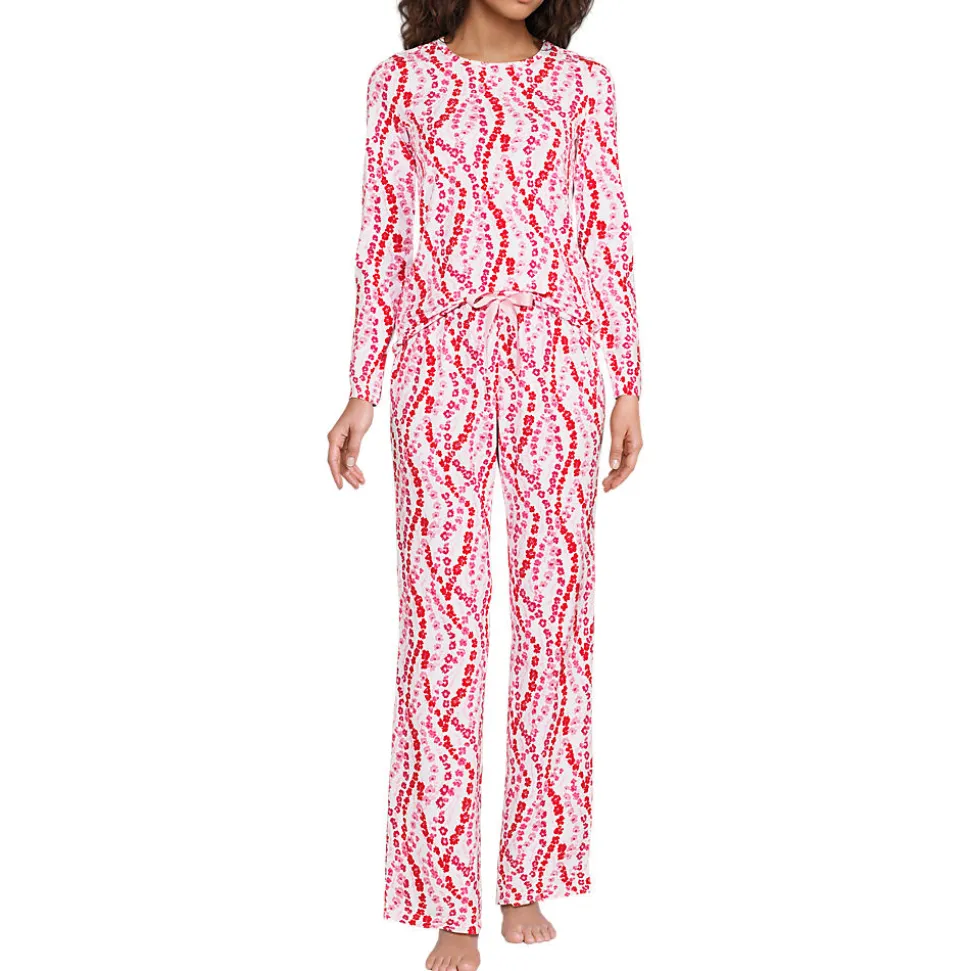 Gemustertes Pyjama-Set aus Baumwoll-Jersey für Damen in Petite-Größe