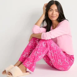 Gemustertes Pyjama-Set aus Baumwoll-Jersey