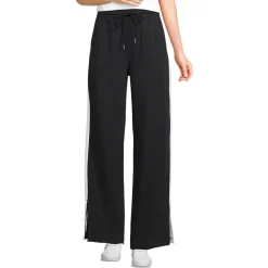 Gerade Jerseyhose mit Kontraststreifen für Damen
