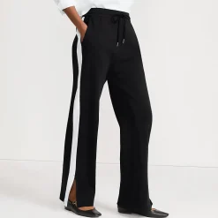 Gerade Jerseyhose mit Kontraststreifen für Damen