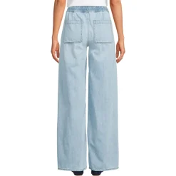 Gerade relaxte Jeans mit Elastikbund
