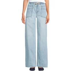 Gerade relaxte Jeans mit Elastikbund