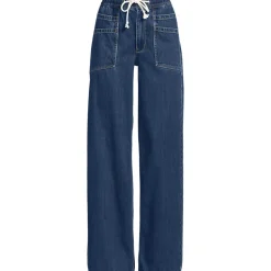 Gerade relaxte Jeans mit Elastikbund