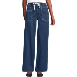 Gerade relaxte Jeans mit Elastikbund
