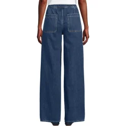 Gerade relaxte Jeans mit Elastikbund