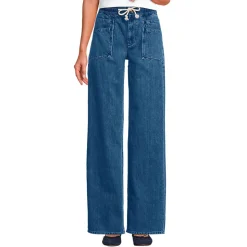 Gerade relaxte Jeans mit Elastikbund