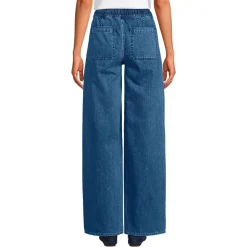 Gerade relaxte Jeans mit Elastikbund