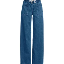 Gerade relaxte Jeans mit Elastikbund