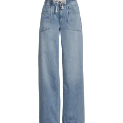 Gerade relaxte Jeans mit Elastikbund