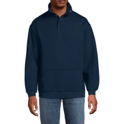 Gerippter Pullover mit Stehkragen für Herren