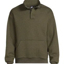 Gerippter Pullover mit Stehkragen für Herren