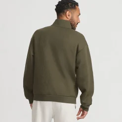 Gerippter Pullover mit Stehkragen für Herren