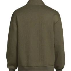 Gerippter Pullover mit Stehkragen für Herren
