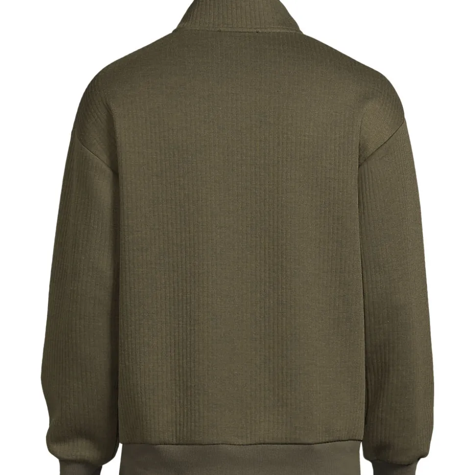 Gerippter Pullover mit Stehkragen für Herren
