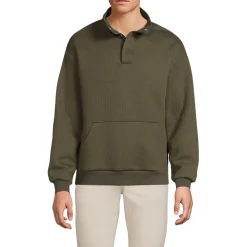Gerippter Pullover mit Stehkragen für Herren
