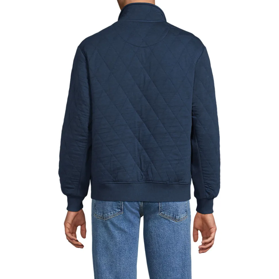 Gesteppter Pullover mit Stehkragen für Herren