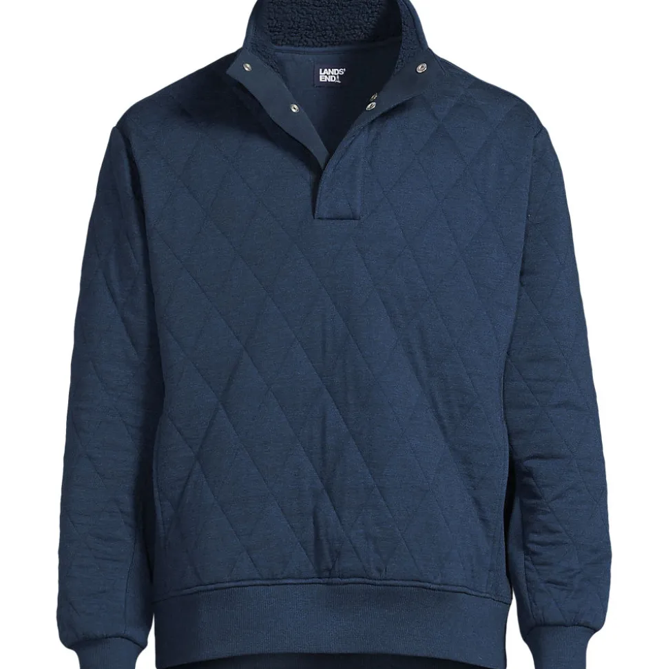 Gesteppter Pullover mit Stehkragen für Herren