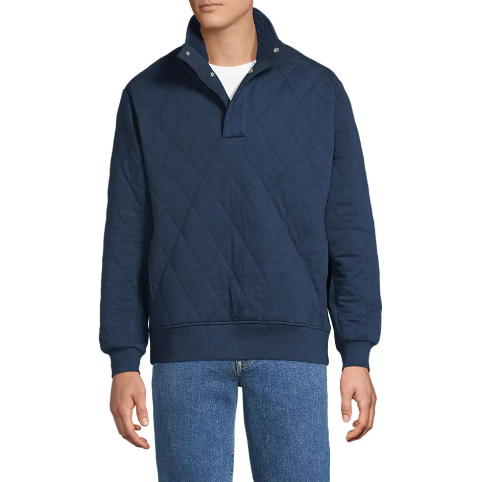 Gesteppter Pullover mit Stehkragen für Herren