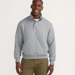 Gesteppter Pullover mit Stehkragen für Herren