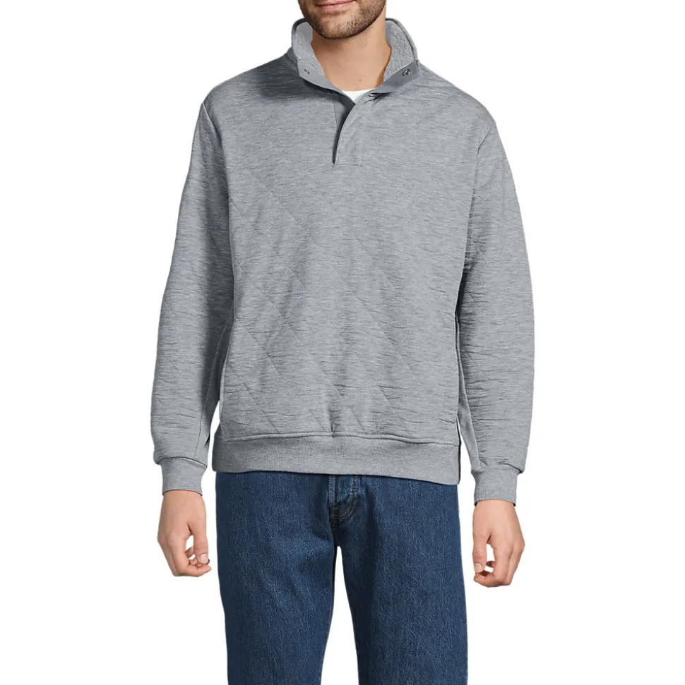 Gesteppter Pullover mit Stehkragen für Herren