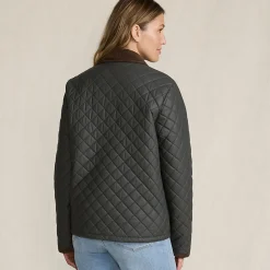 Gesteppte Wachsjacke aus Baumwolle für Damen