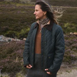 Gesteppte Wachsjacke aus Baumwolle für Damen
