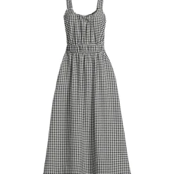 Gingham-Midikleid für Damen